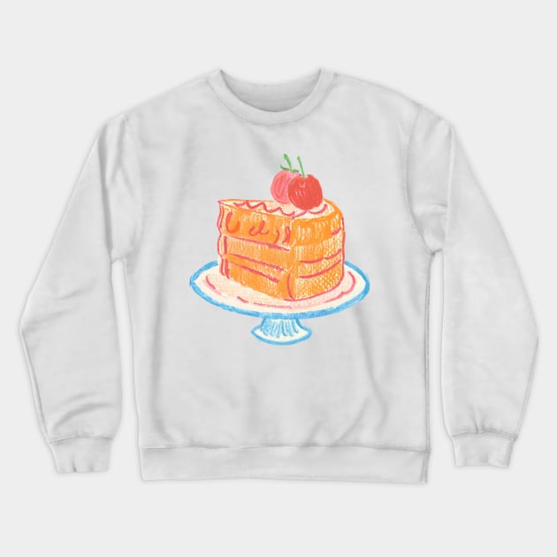 Life is short, eat the cake Crewneck Sweatshirt by celestewilliey